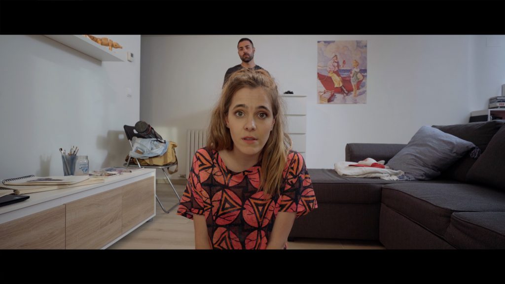 Jacobo Castanera y Alba Gallego en el cortometraje "Vidas apiladas" de Laura Hevia